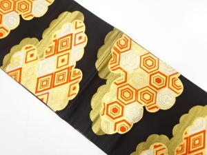 アンティーク　雲取りに古典柄織り出し袋帯（着用可）